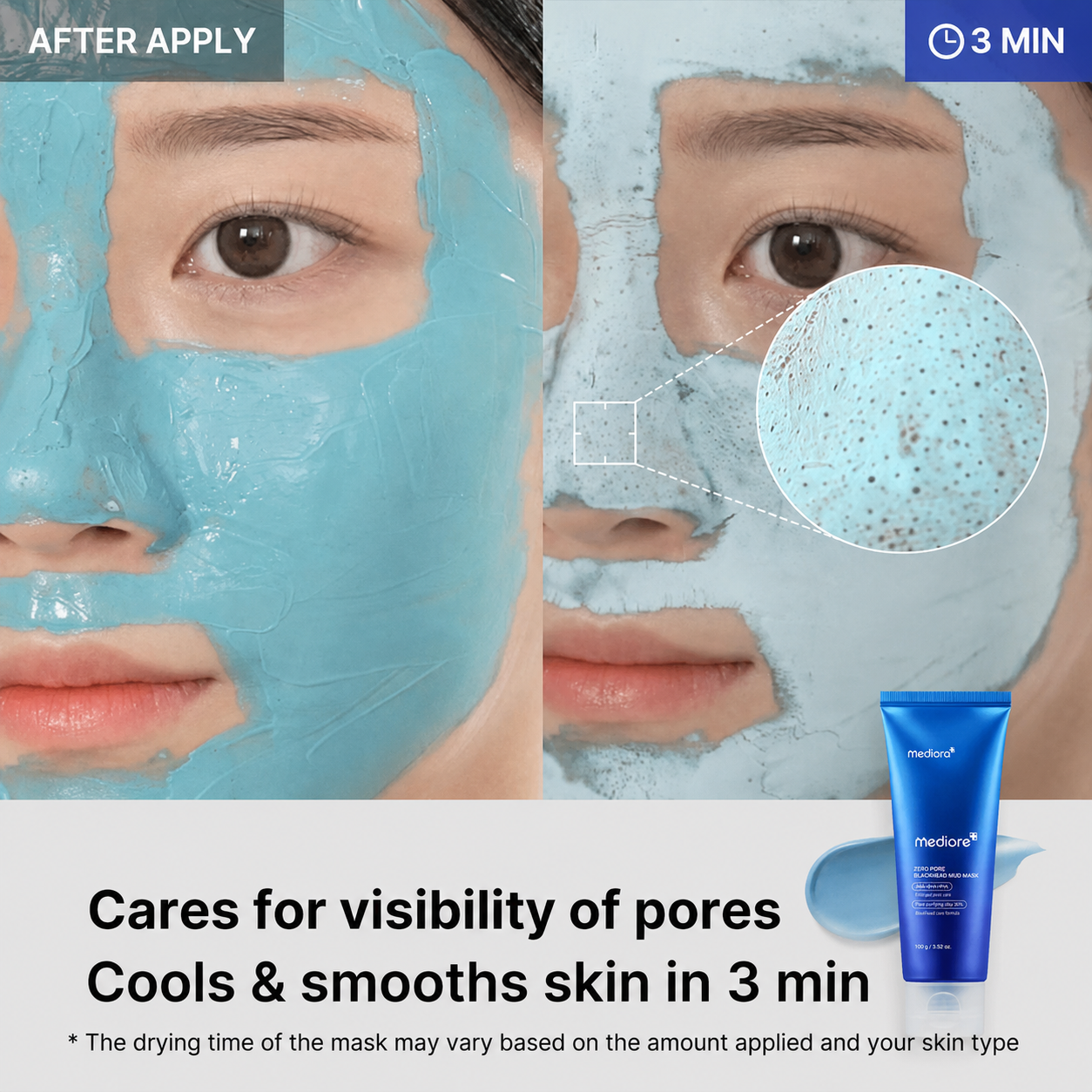 Mediora Zero Pore Blackhead Mud Mask 100g